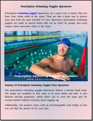 best prescription swimming goggles specsavers NZ