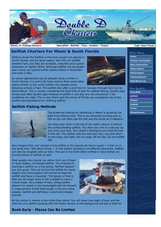 Miami sailfish charters