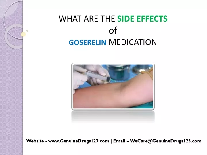 what are the side effects of goserelin medication