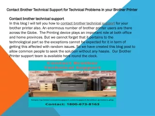 Contact brother technical support