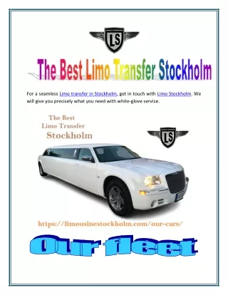 The Best Limo Transfer Stockholm