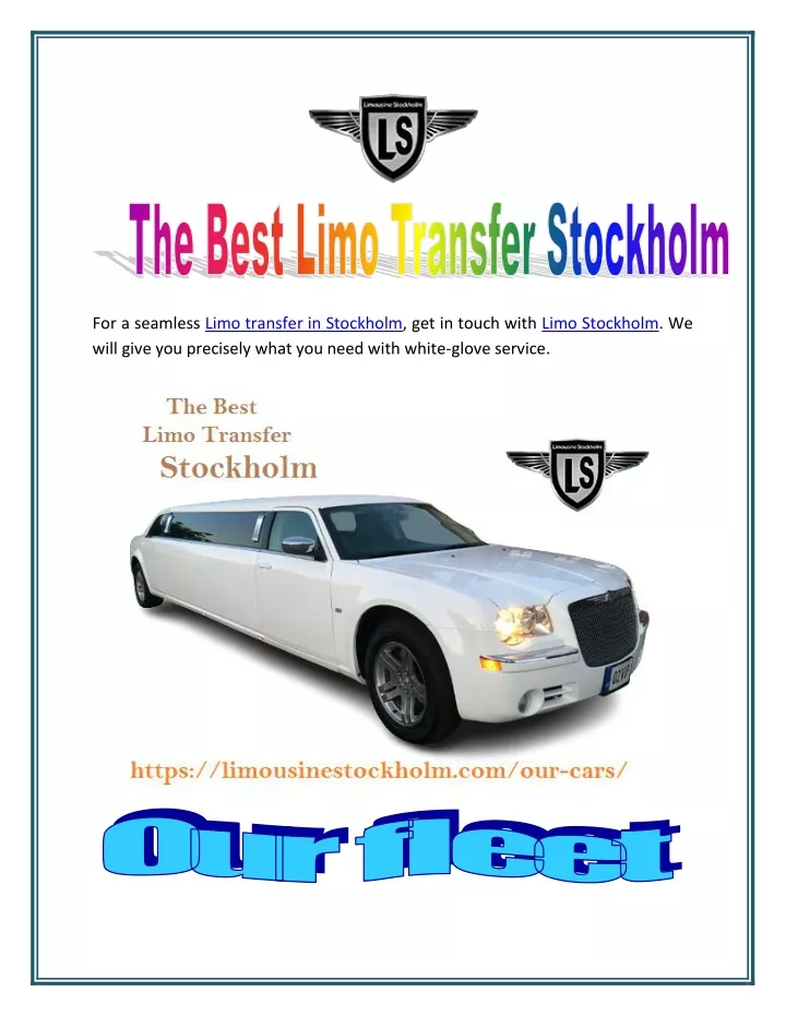 for a seamless limo transfer in stockholm