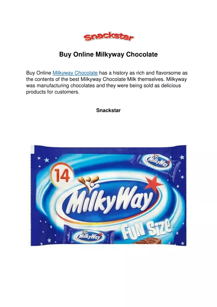 buy online milkyway chocolate