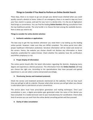 things to consider if you need to perform