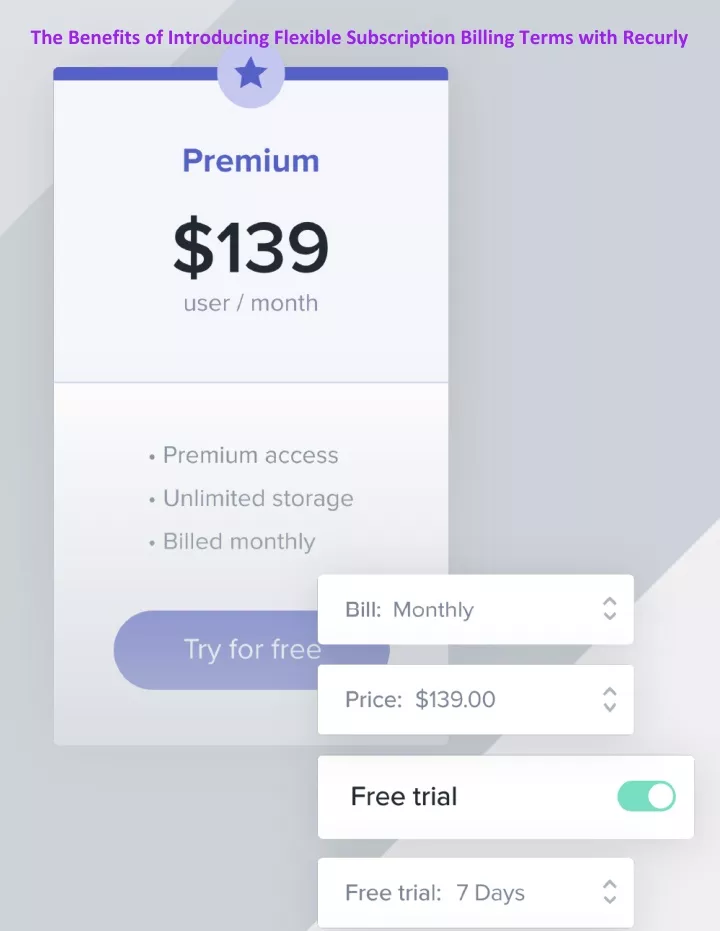 the benefits of introducing flexible subscription