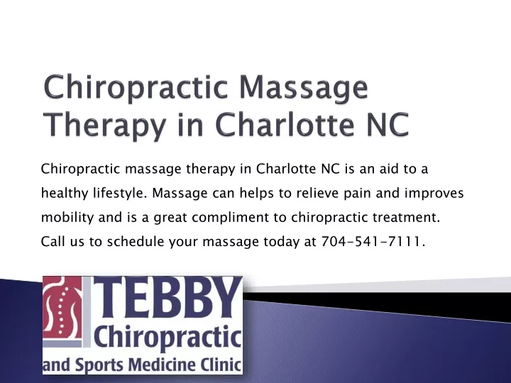 chiropractic massage therapy in charlotte nc