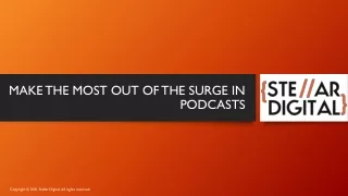 make the most out of the surge in podcasts