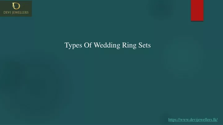 types of wedding ring sets