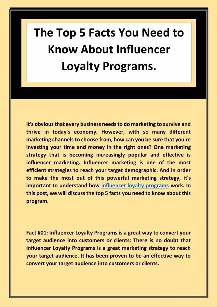 the top 5 facts you need to know about influencer