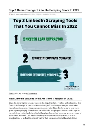 top 3 game changer linkedin scraping tools in 2022