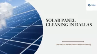 Professional Solar Cleaning Services in Dallas