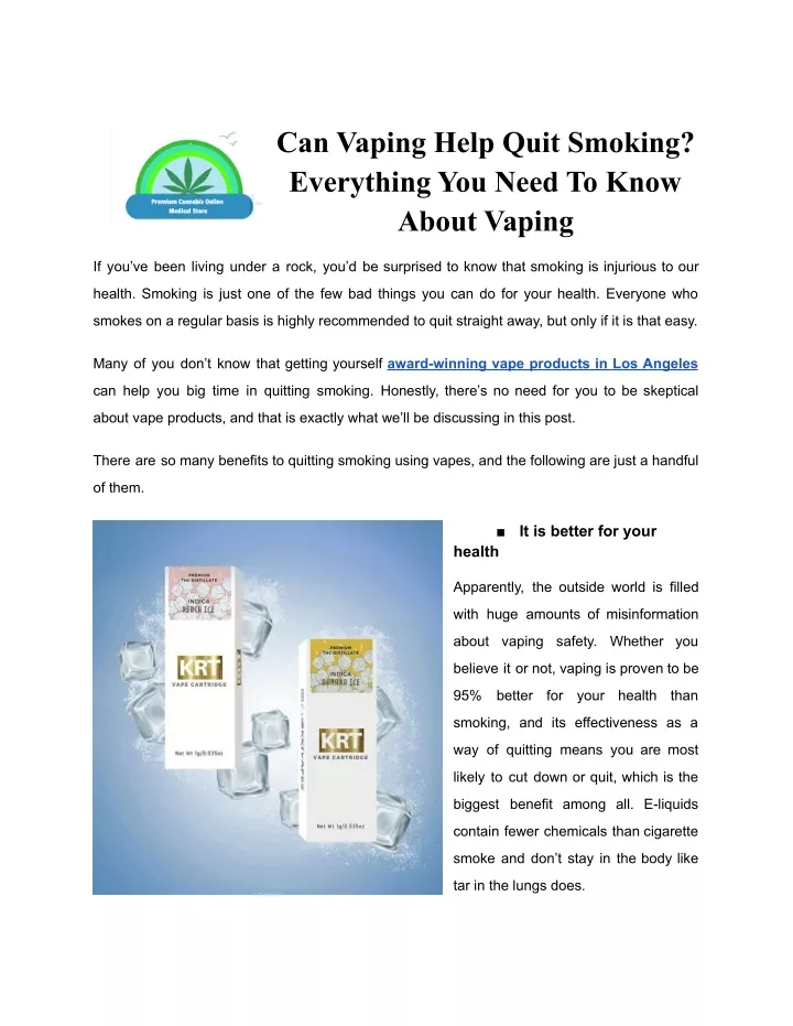 can vaping help quit smoking everything you need