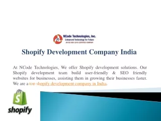 shopify development company india
