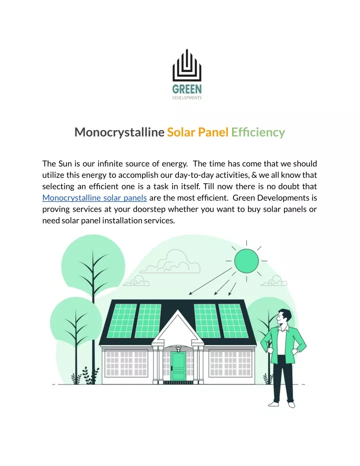 monocrystallinesolar panelefficiency