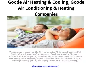 Goode Air Heating & Cooling, Goode Air Conditioning & Heating Companies