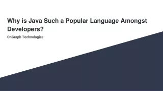Why is Java Such a Popular Language Amongst Developers_