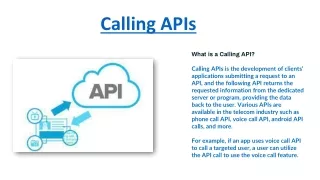 calling apis