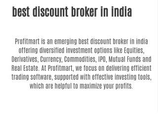 best discount broker in india