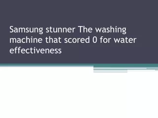 samsung the washing machine stunner