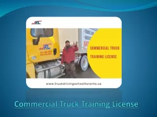 Commercial Truck Training License For Truck Drivers