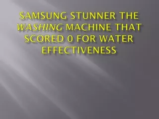 samsung washing machine presentation