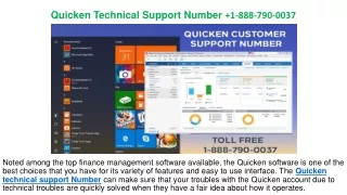 Quicken Technical Support Number +1(888) 653-5491