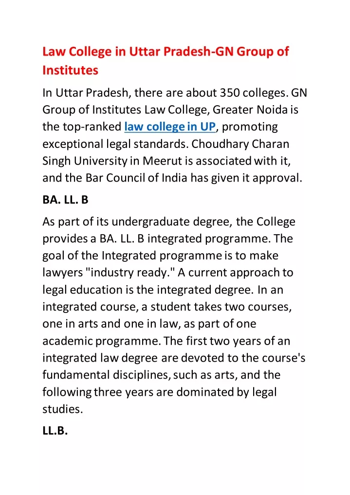law college in uttar pradesh gn group