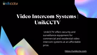Benefits of Video Intercom Systems | UnikCCTV