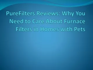 PureFilters Reviews: Why  Need to Care About Furnace Filters in Homes with Pets