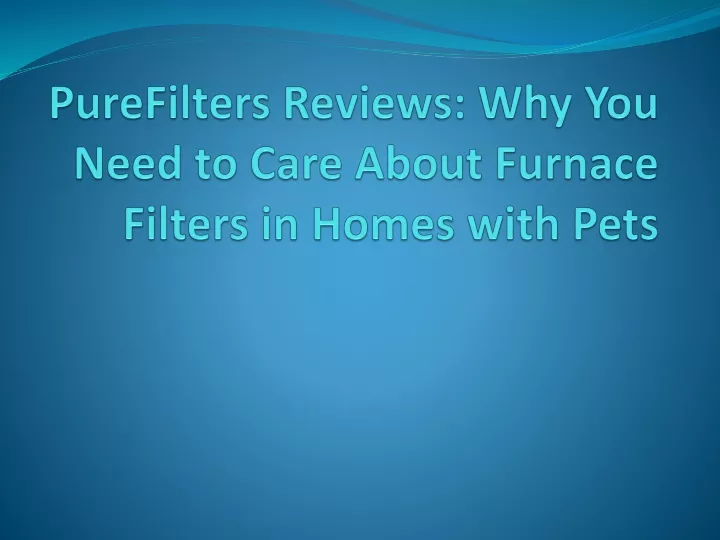 purefilters reviews why you need to care about furnace filters in homes with pets