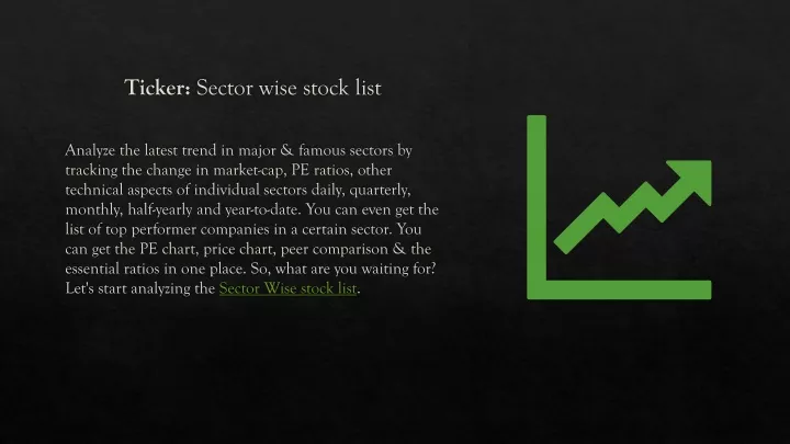 ticker sector wise stock list