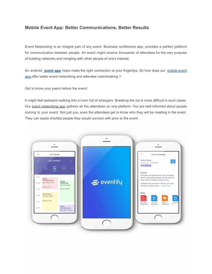 mobile event app better communications better