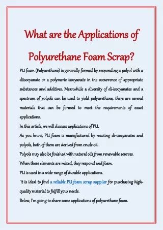 what are the applications of what