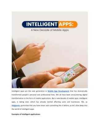intelligent apps are the next generation