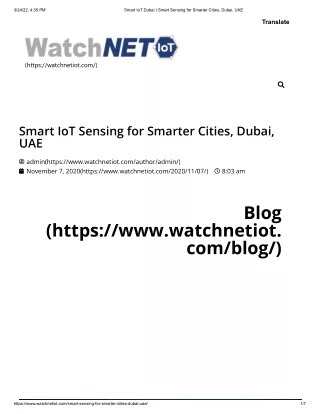 Smart IoT Dubai - WatchNet IoT