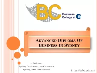 Advanced Diploma Of Business In Sydney