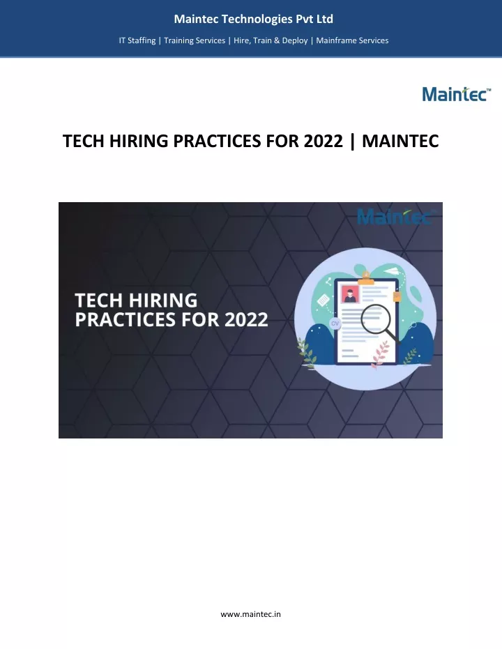 maintec technologies pvt ltd