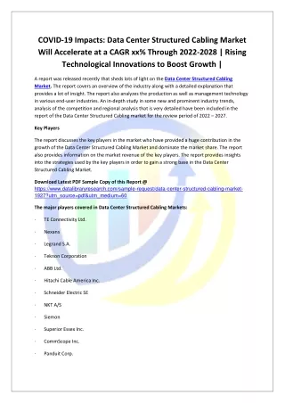 covid 19 impacts data center structured cabling