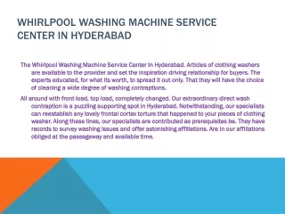 Whirlpool washing machine service1