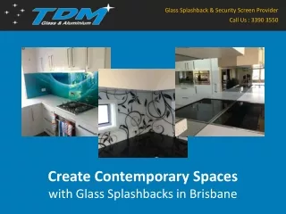 Create Contemporary Spaces with Glass Splashbacks in Brisbane