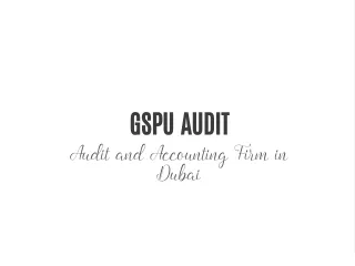 Audit and Accounting Firm in Dubai