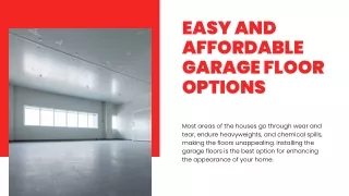 easy and affordable garage floor options