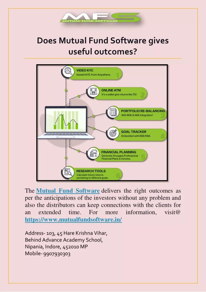 does mutual fund software gives useful outcomes