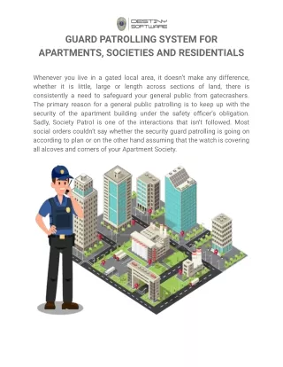 Guard Patrolling System For Apartments in India