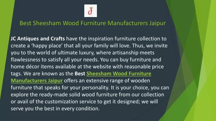 best sheesham wood furniture manufacturers jaipur