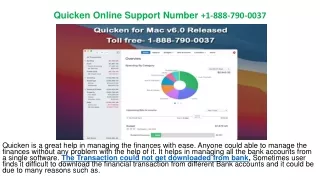 Quicken Online Support Number +1(888) 653-5491