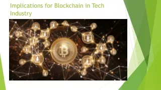 Implications for Blockchain in Tech Industry