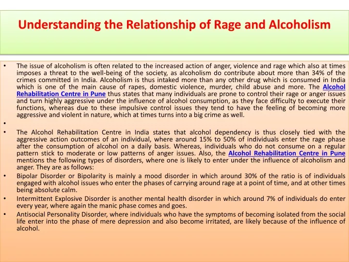 understanding the relationship of rage and alcoholism