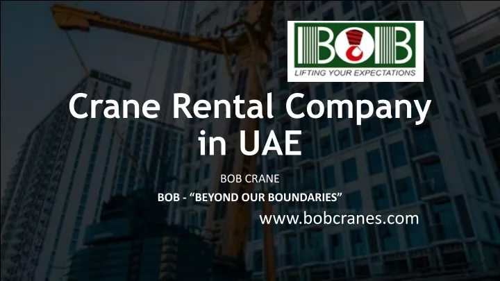 crane rental company in uae