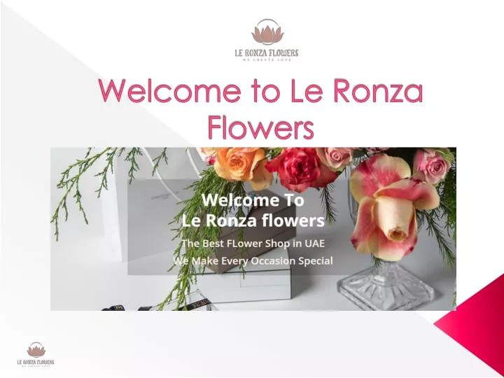 welcome to le ronza flowers